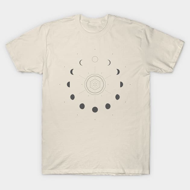 Moon Phases Light T-Shirt by NaylaSmith